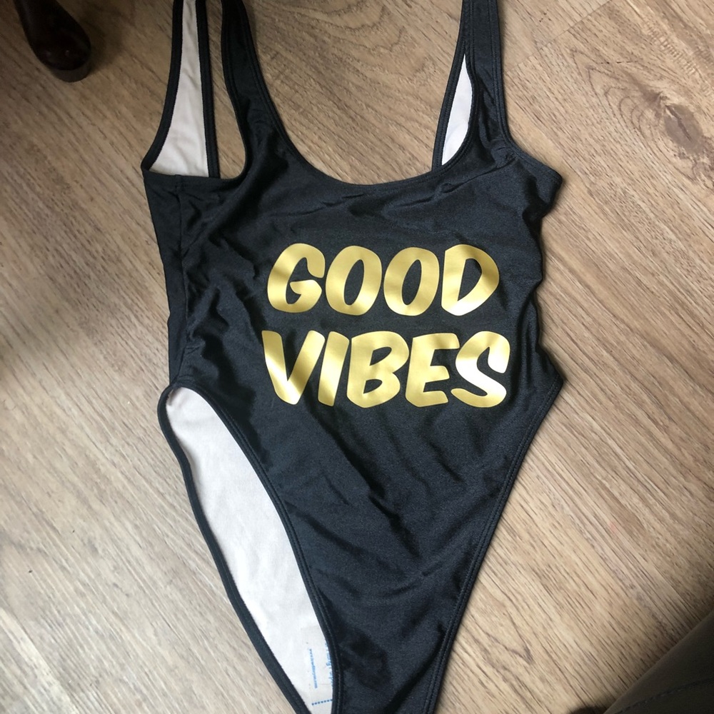 Ban.do one piece black high leg. Good vibes